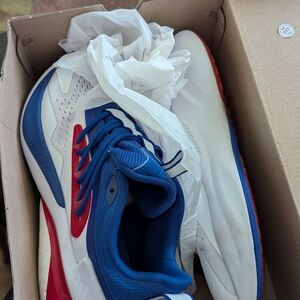 Adidas Blue and Red Sports Shoes
